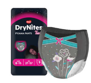 Huggies DryNites næturbleyjur Blóma 27-57kg 9stk (3)