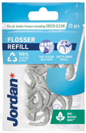 Jordan tannþráðsfyllingar/refill Easy Clean 20stk (10)