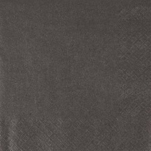 Kaffiservíettur einlitar svartar perluáferð 25x25 (12)