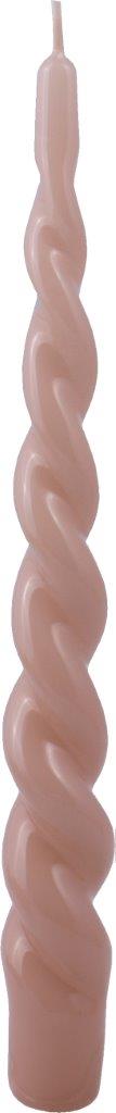 Glans kerti snúin sand 24cm 2st (5)