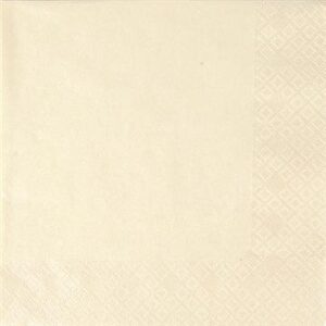 Servíettur einlitar Ivory perluáferð 20st 33x33 (12)