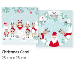 Servíettur Christmas carol 25x25 (12)