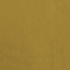 Servíettur Uni gold 33x33 (12)