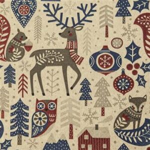 Servíettur Scandi pattern 33x33 cm (12)