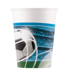 Fótbolta soccer fans glös 200ml 8st (12)