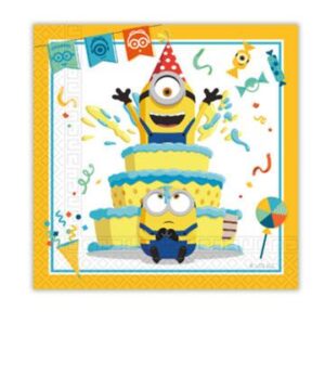 Minions servíettur 33x33 cm 20 stk (12)