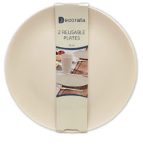 Ecorata fjölnota plastdiskur brúnn 25cm 2st (8)