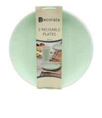 Ecorata fjölnota plastskál mintugræn 20cm 2st (8)