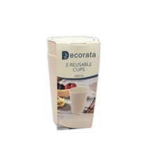 Ecorata fjölnota plastmál beige 280ml 2stk (6)
