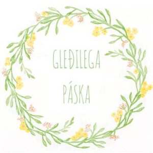 Servíettur Gleðilega páska 33x33 (12)