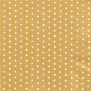 Servíettur Mini stars gold 33x33 (12)