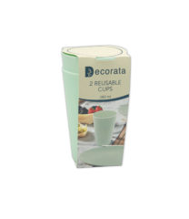 Ecorata fjölnota plastmál mintugrænt 280ml 2st (6)