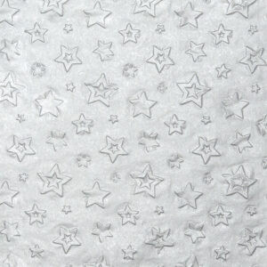 Servíettur Embossed star silver 33x33 (12)