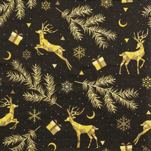 Servíettur Sparkling deer 33x33 20stk (12)