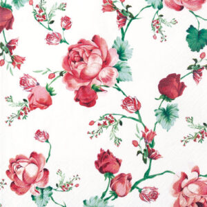 Servíettur Cottage roses 33x33(12)