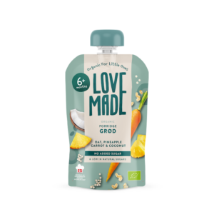 LoveMade skvísa Grautur hafrar, ananas, gulrætur, kókos 6+ mán (7)