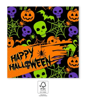 Happy Halloween servíettur 20stk 33x33 (12)