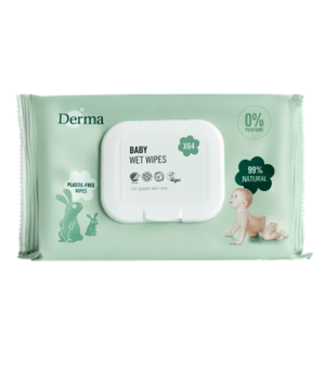 Derma Baby Wet Wipes blautklútar 0% 64st (12)