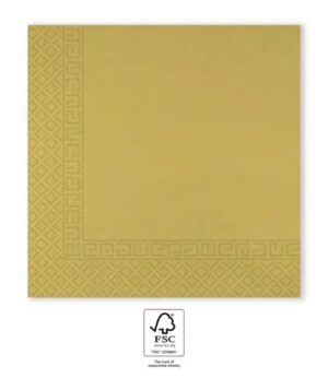 Gold servíettur 33x33 20st (12)