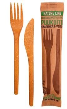 Nature Line Fork and knife set Reusable (300)