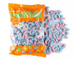 Matthijs Súrir bleikir/bláir  Bubbelgum höfrungar 1kg (4)